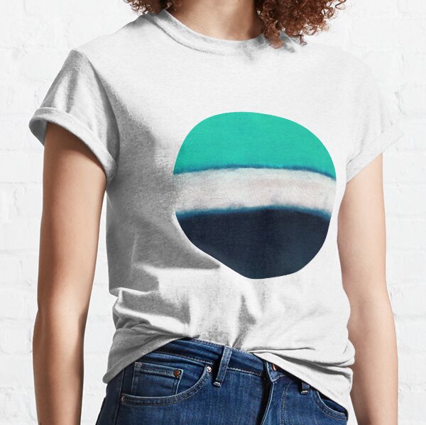 Mark Rothko Painting Style Art Green White Blue #004 Classic T-Shirt