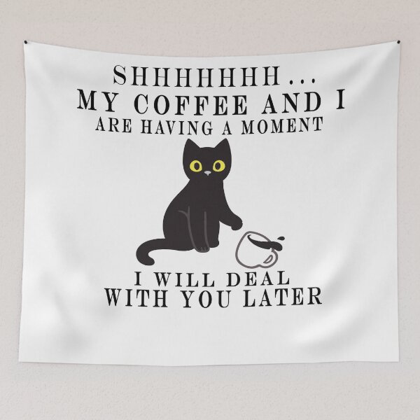 Item preview, Copy of my coffee and i are having a moment cat designed and sold by ishako online.