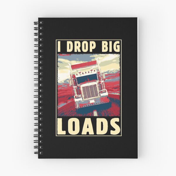 Item preview, I Drop Big Loads - Vintage Big Rig Semi Trailer Truck Driver Gift for Men and Women for Kids Boys and Girls - Truck Driving Retro Poster - 18 Wheeler Trucker Vintage Design for Semi-Truck Drivers Fans designed and sold by WG-Factory.