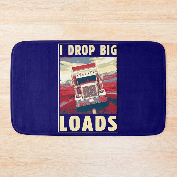 Item preview, I Drop Big Loads - Vintage Big Rig Semi Trailer Truck Driver Gift for Men and Women for Kids Boys and Girls - Truck Driving Retro Poster - 18 Wheeler Trucker Vintage Design for Semi-Truck Drivers Fans designed and sold by WG-Factory.