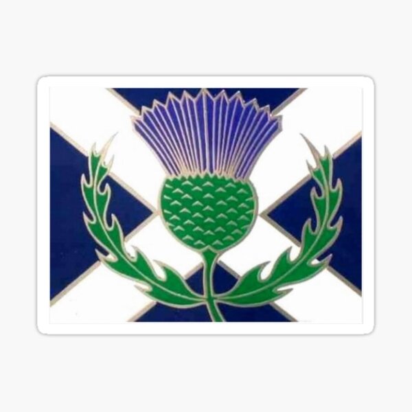 Item preview, Flag of Scotland and Thistle  designed and sold by RBEnt.