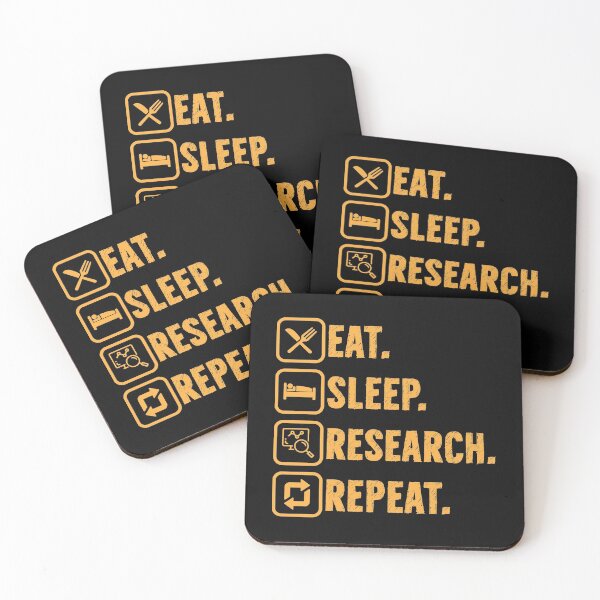 Item preview, Eat sleep research repeat designed and sold by mteehut.