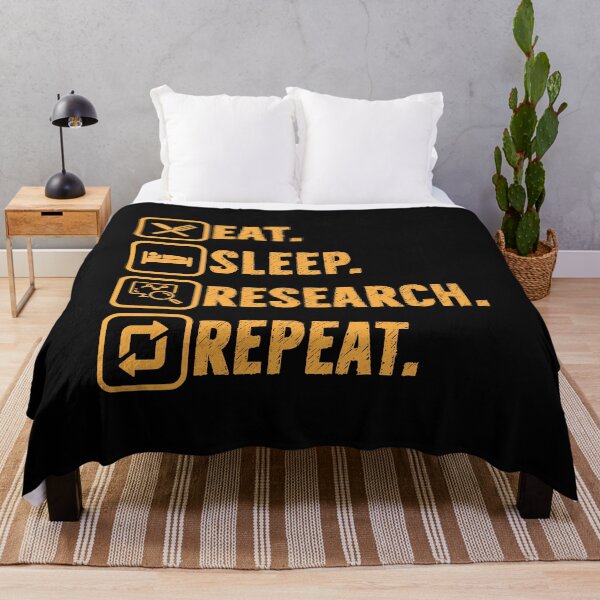 Item preview, Eat sleep research repeat designed and sold by mteehut.