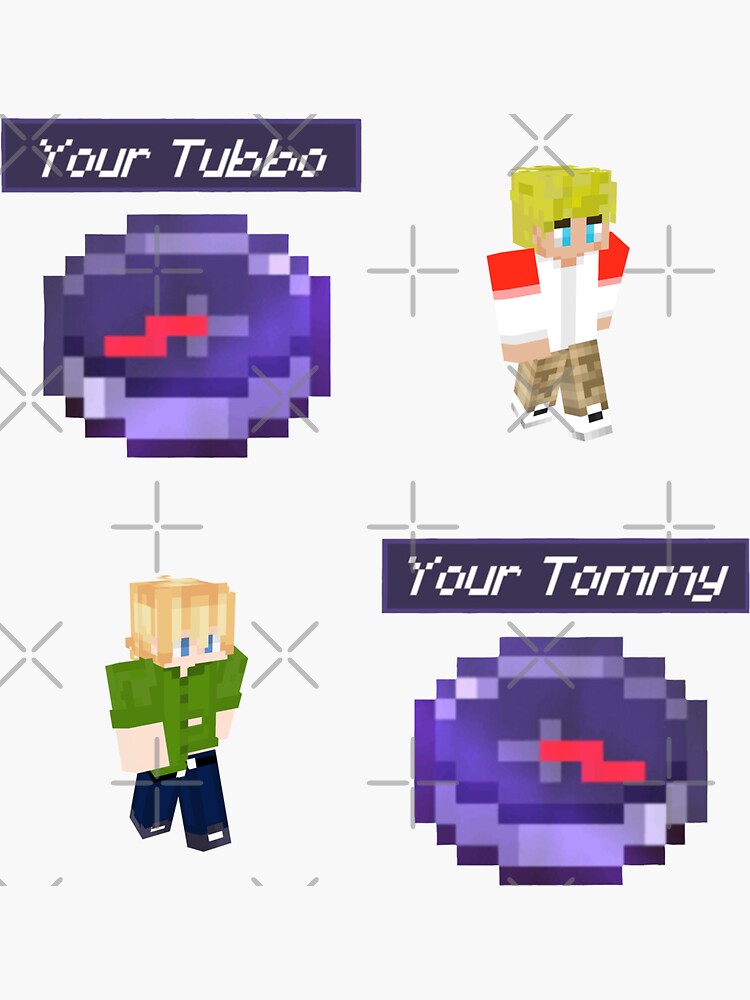 your tommy your tubbo stickers by xcharlottecat