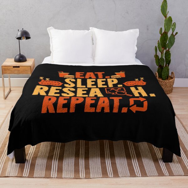 Item preview, Eat sleep research repeat designed and sold by mteehut.