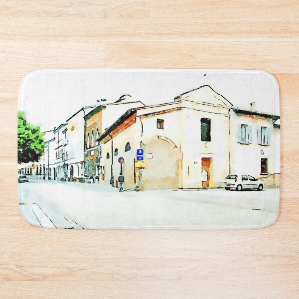 Item preview, Glimpse with church and parked car designed and sold by Giuseppe Cocco.
