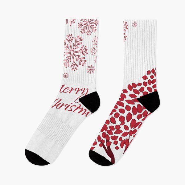 Item preview, Merry X-Mas Tree & Snowflakes - WHITE designed and sold by serenaking.