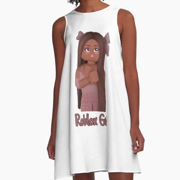 Roblox Girl With Her Puppy A Line Dress By Katystore Redbubble - roblox christmas outfits