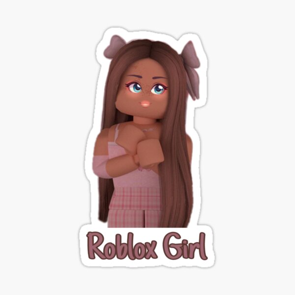 Roblox Girl Stickers Redbubble - red anime girl hair roblox
