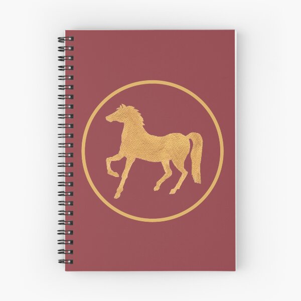Item preview, Gold-effect Horses on Deep Red designed and sold by Judy Adamson.