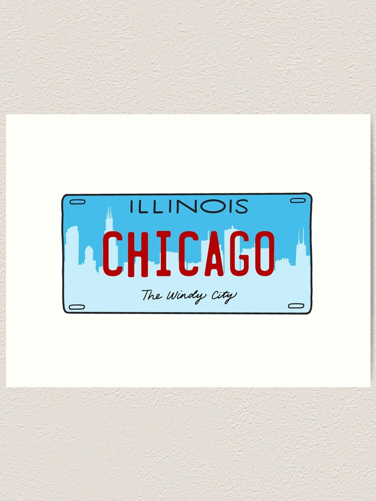 CHICAGO LICENSE PLATE Art Print