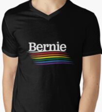 Bernie Pride - Rainbow Flag Men's V-Neck T-Shirt
