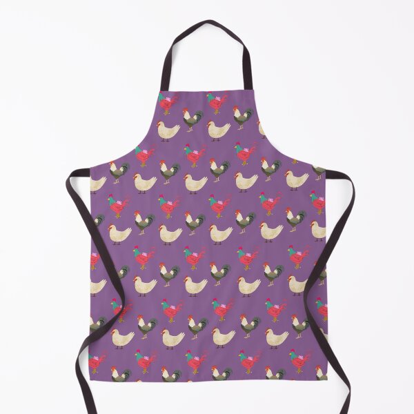 Item preview, Chicken Pattern with Purple Background designed and sold by Brat-Cat-Shirts.
