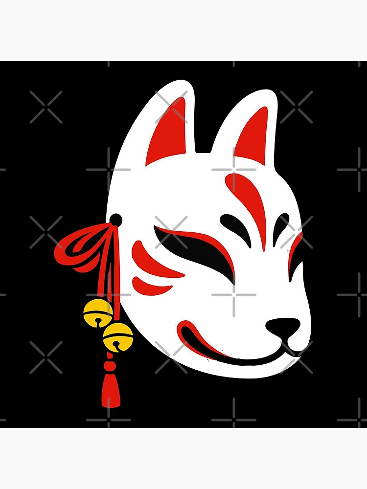 Kitsune Mask Art Board Print for Sale by mouad naouiri