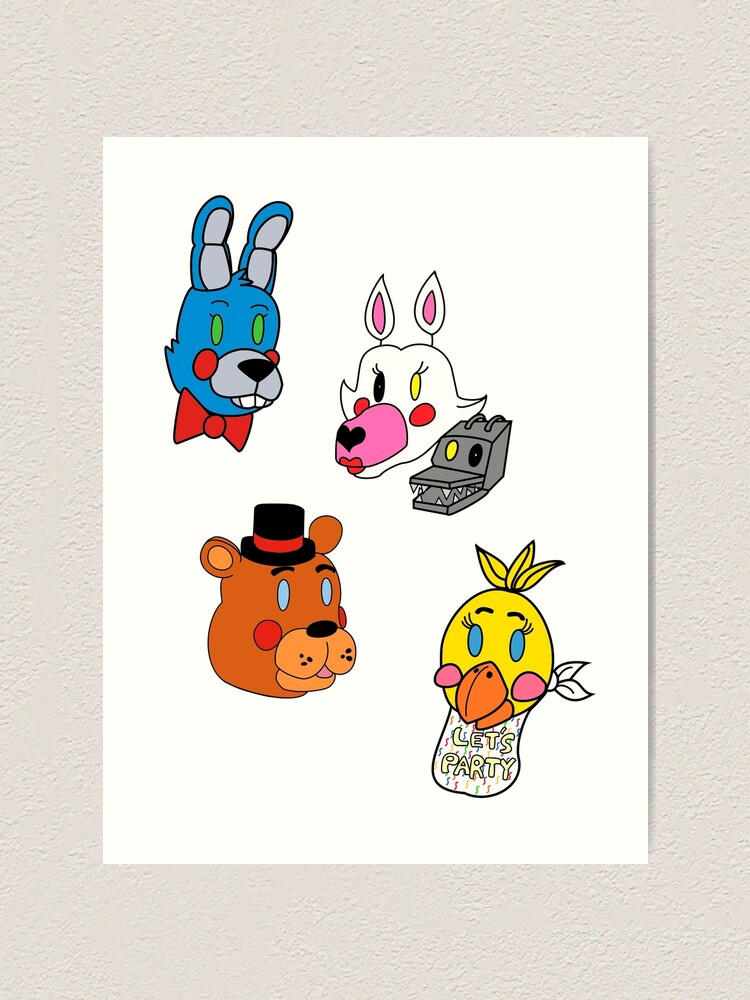 Cute Head Toy Animatronics [FNAF] Art Print