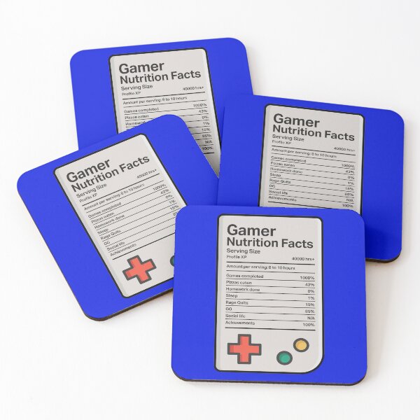 Item preview, Gamer Nutrition Facts designed and sold by Wolka.