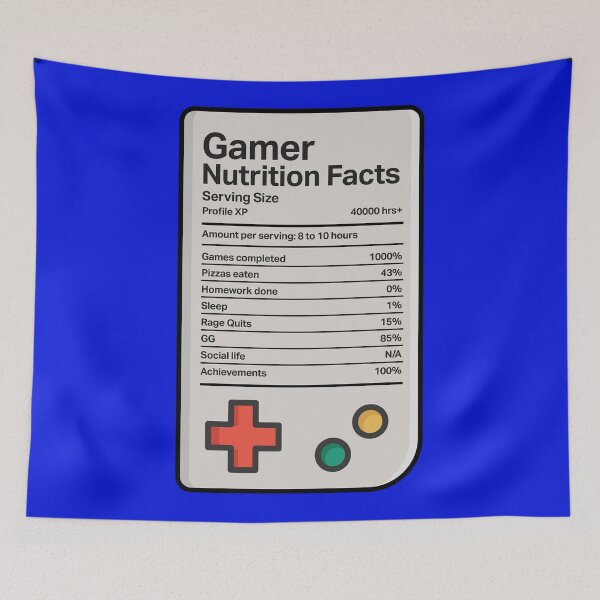 Item preview, Gamer Nutrition Facts designed and sold by Wolka.