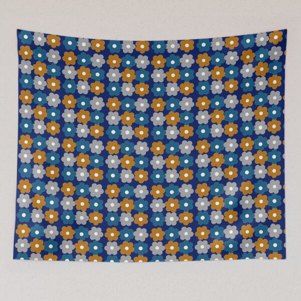 Item preview, Flowers on dark blue designed and sold by Ninaeva.