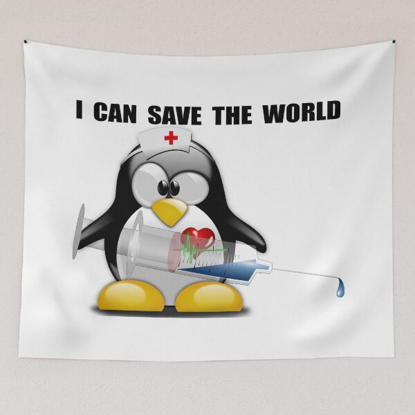 Item preview, I Can Save the World | Doctor Penguin Design | designed and sold by BestBash.