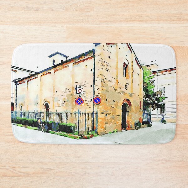 Item preview, Church with bicycle and road signs designed and sold by Giuseppe Cocco.