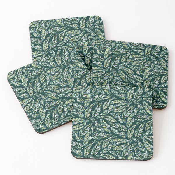 Item preview, Teal and Pink Leaves designed and sold by Carolina Diaz.