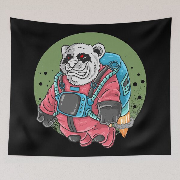 Item preview, Evil Panda Flying in Space (version 2) designed and sold by kalud-zoldyck.