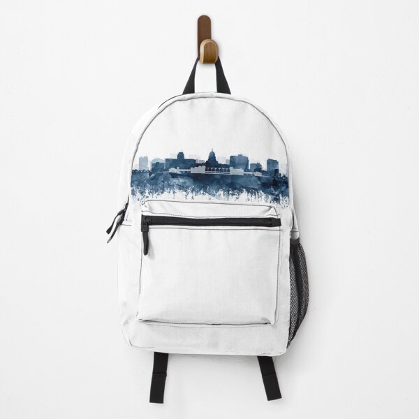 Item preview, Madison Skyline Navy Blue Watercolor by Zouzounio Art designed and sold by zouzounioart.