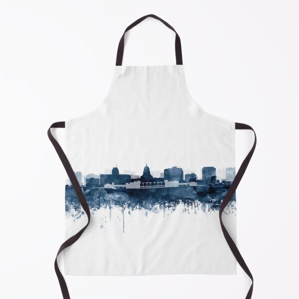 Item preview, Madison Skyline Navy Blue Watercolor by Zouzounio Art designed and sold by zouzounioart.