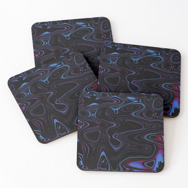 Item preview, Tye die Black Blue Waves Glitch  designed and sold by Wolka.