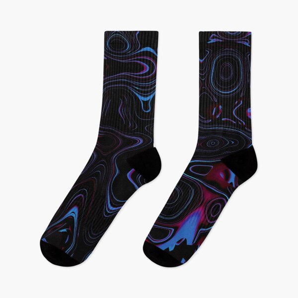 Item preview, Tye die Black Blue Waves Glitch  designed and sold by Wolka.