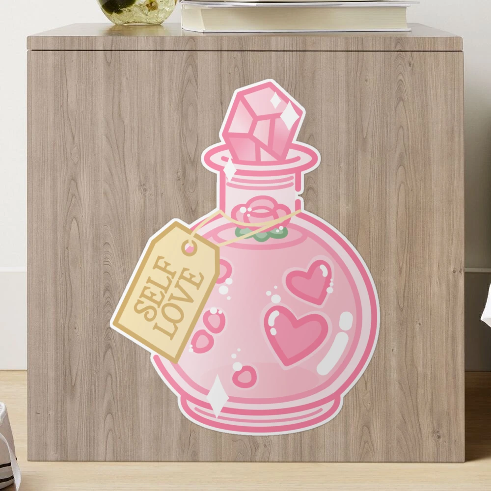 Autocollant à paillettes Self-Love Potion - Pastel Shop