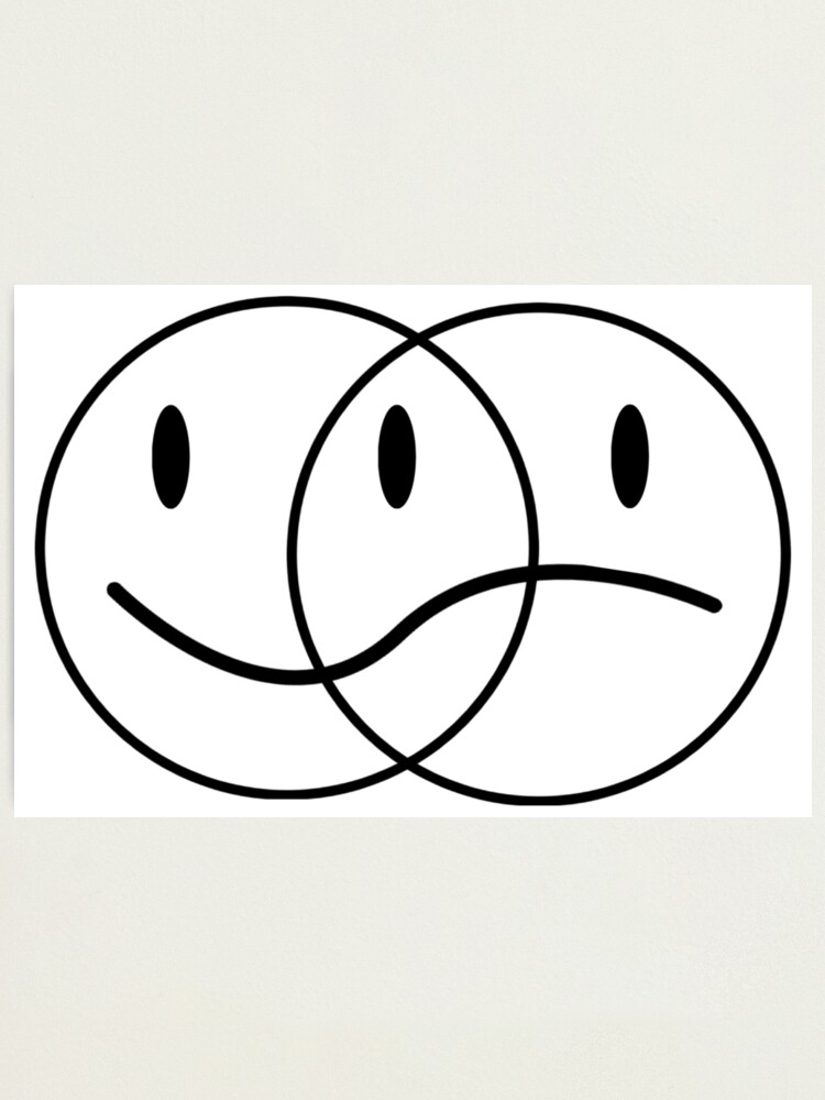happy Sad Face Black Photographic Print By Juliasantos5 Redbubble happy-sad-face-black-photographic-print-by-juliasantos5-redbubble