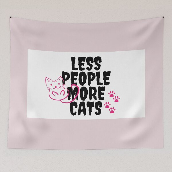 Item preview, Less people more cats designed and sold by Suzie-Mara.