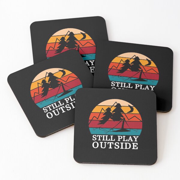 Item preview, Still Play Outside Retro Camping T-shirt designed and sold by FunnyDSN.
