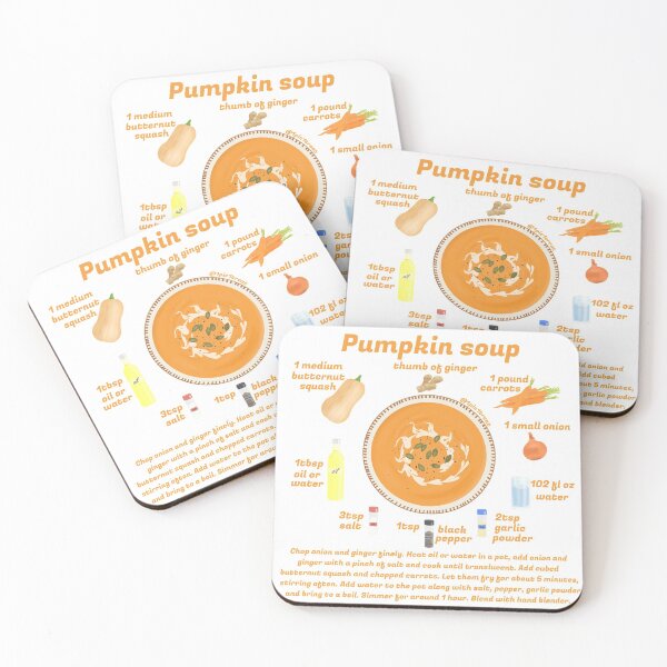 Item preview, Pumpkin Soup Recipe designed and sold by onepiconetreat.