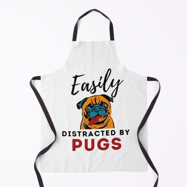 Item preview, Easily distracted by pugs Funny pug dog designed and sold by OneTimeEngineer.