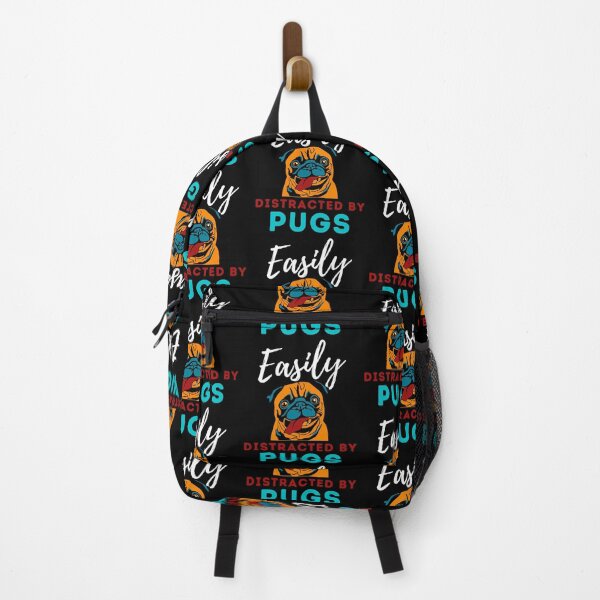 Item preview, Easily distracted by pugs Funny pug dog designed and sold by OneTimeEngineer.