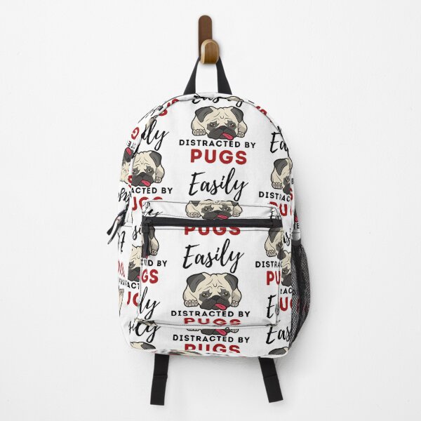 Item preview, Easily distracted by pugs Funny pug dog designed and sold by OneTimeEngineer.