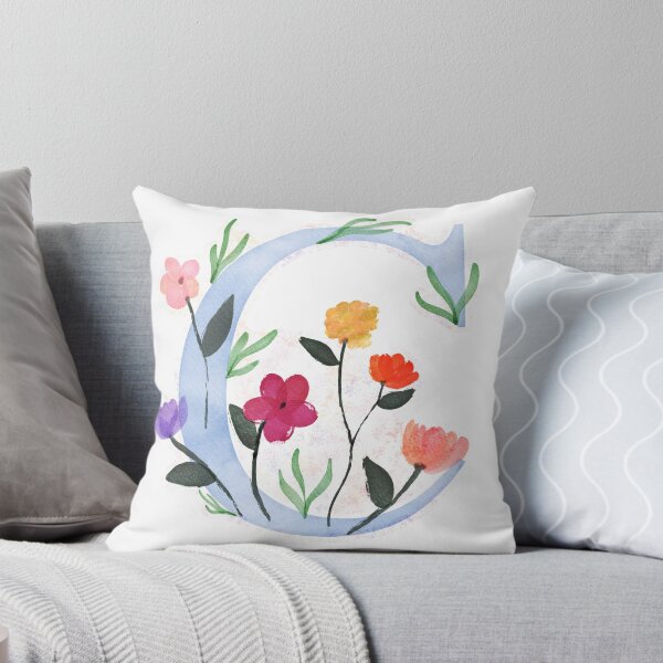 Item preview, C with Watercolor Flowers designed and sold by Em0523.