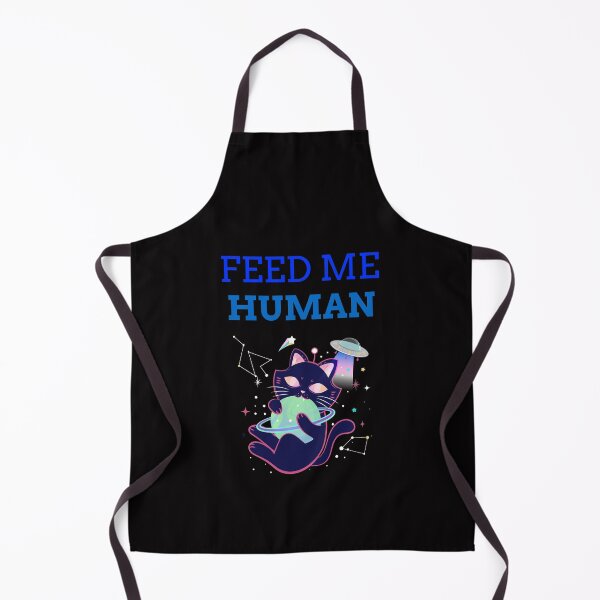 Item preview, Feed me human- space themed cat design designed and sold by josephsteez.