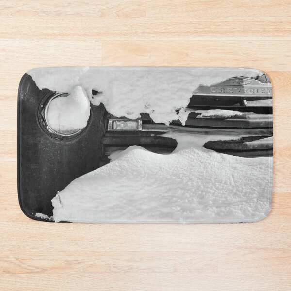 Item preview, Old discarded truck covered by snow in Montana - Black and White designed and sold by Travelways.