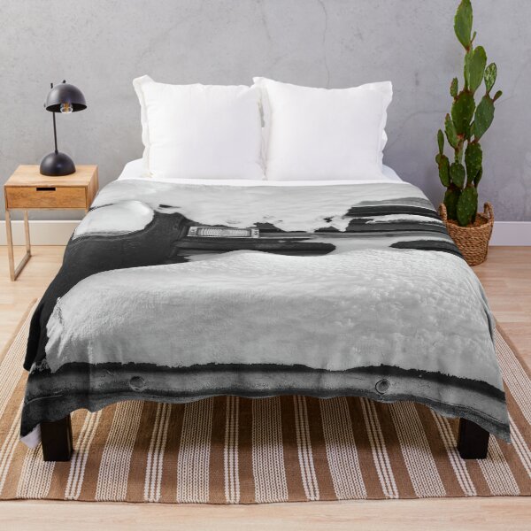 Item preview, Old discarded truck covered by snow in Montana - Black and White designed and sold by Travelways.