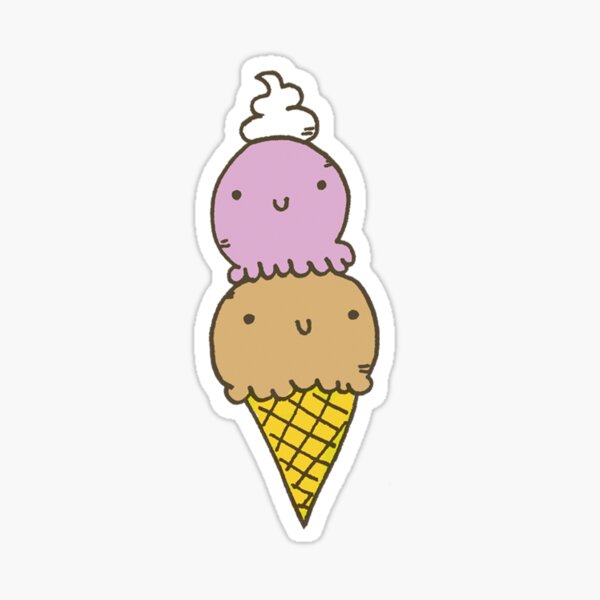 Happy Ice Cream Party Pals Sticker