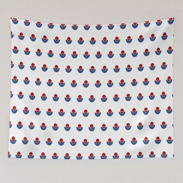 Item preview, Red Circle, Half Blue Circle Design designed and sold by ThisNThatImages.