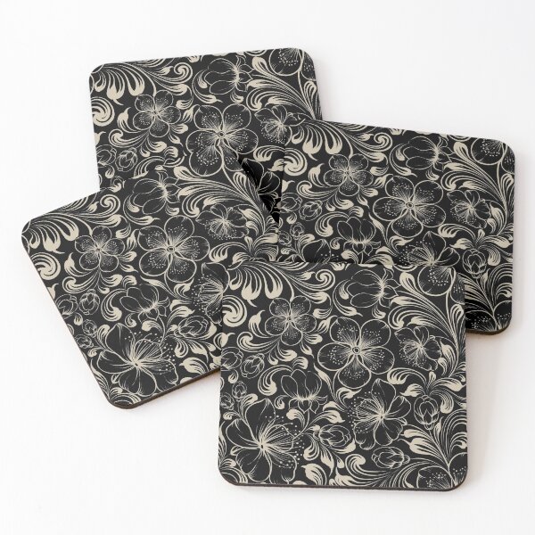 Item preview, Classic Seamless Black Floral designed and sold by SECRET STORE.