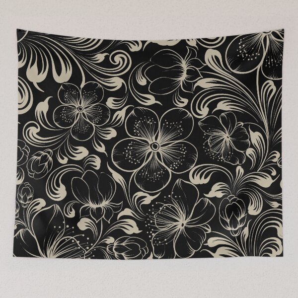 Item preview, Classic Seamless Black Floral designed and sold by SECRET STORE.