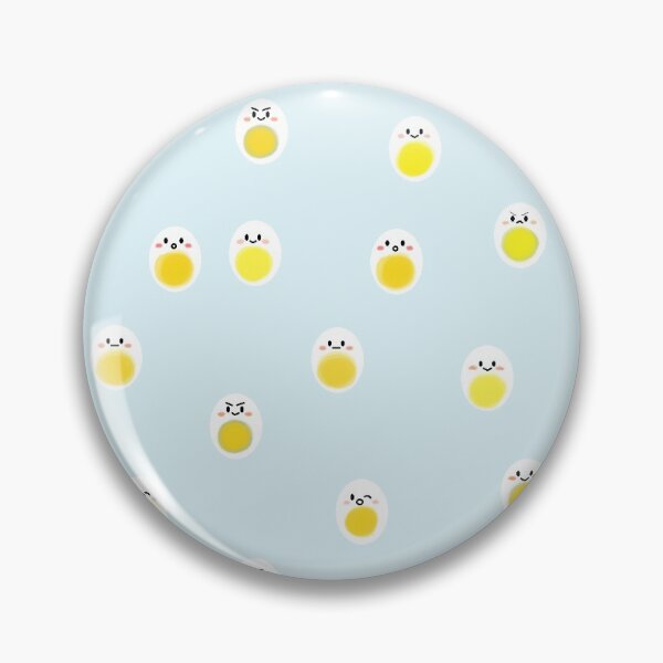 Item preview, Boiled Egg Emotions Blue Pattern designed and sold by manyeggy.