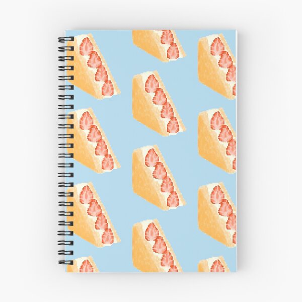 Item preview, Strawberry Sando Fruit Sandwich Pixel Art (blue background)  designed and sold by tifft.