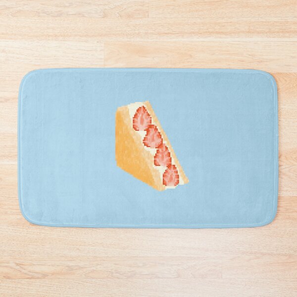 Item preview, Strawberry Sando Fruit Sandwich Pixel Art (blue background)  designed and sold by tifft.
