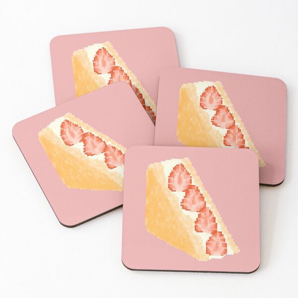 Item preview, Strawberry Sando Fruit Sandwich Pixel Art (pink background)  designed and sold by tifft.